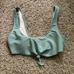 NWOT Light Green Ribbed Bikini Top